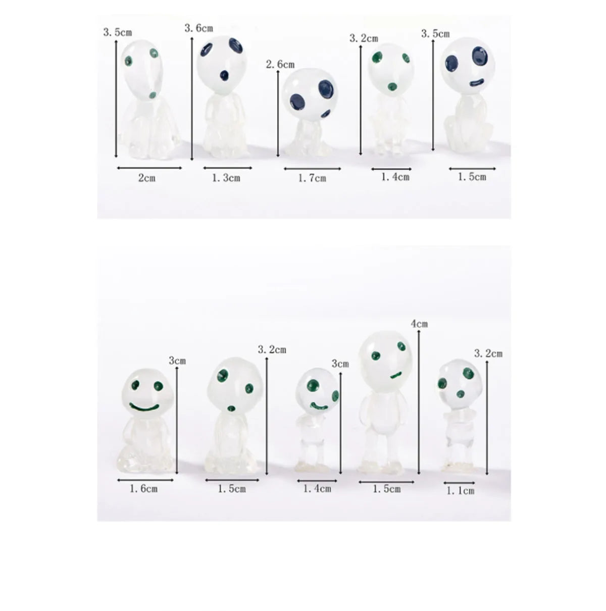10Pc Miniature Landscape Decoration Glow in the Dark Princess Shaped Home Decoration Garden Decoration Ornament Glow in the Dark