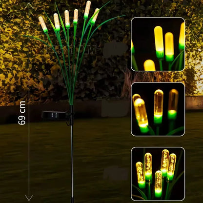 1/2/4PCS Outdoor Solar Reed Lights Waterproof Bubble Stake Lights for Garden Pathway Courtyard Decor