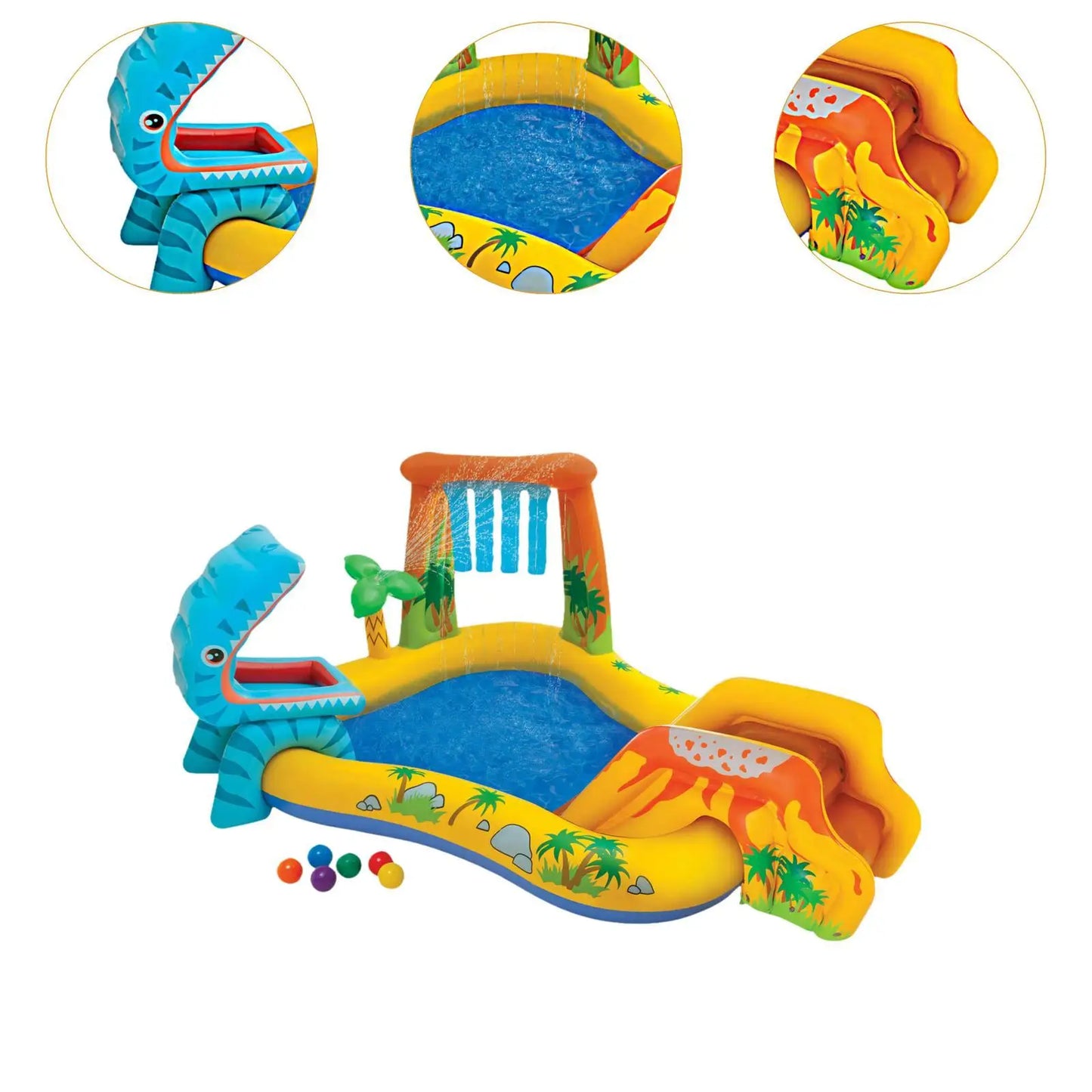 Inflatable Kiddie Pool Water Play Toy Swim Center for Kids Boys Girls Family