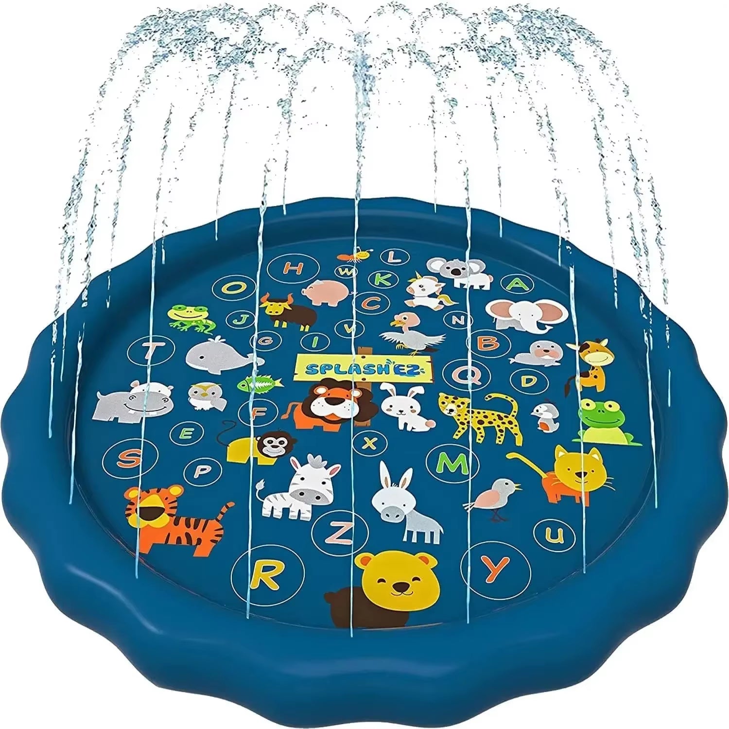 100/60Cm Children'S Inflatable Water Spraying Game Mat Outdoor Game Toy Lawn Swimming Pool Mat Children'S Toy Beach Mat