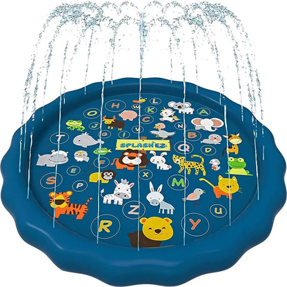 100/60Cm Children'S Inflatable Water Spraying Game Mat Outdoor Game Toy Lawn Swimming Pool Mat Children'S Toy Beach Mat