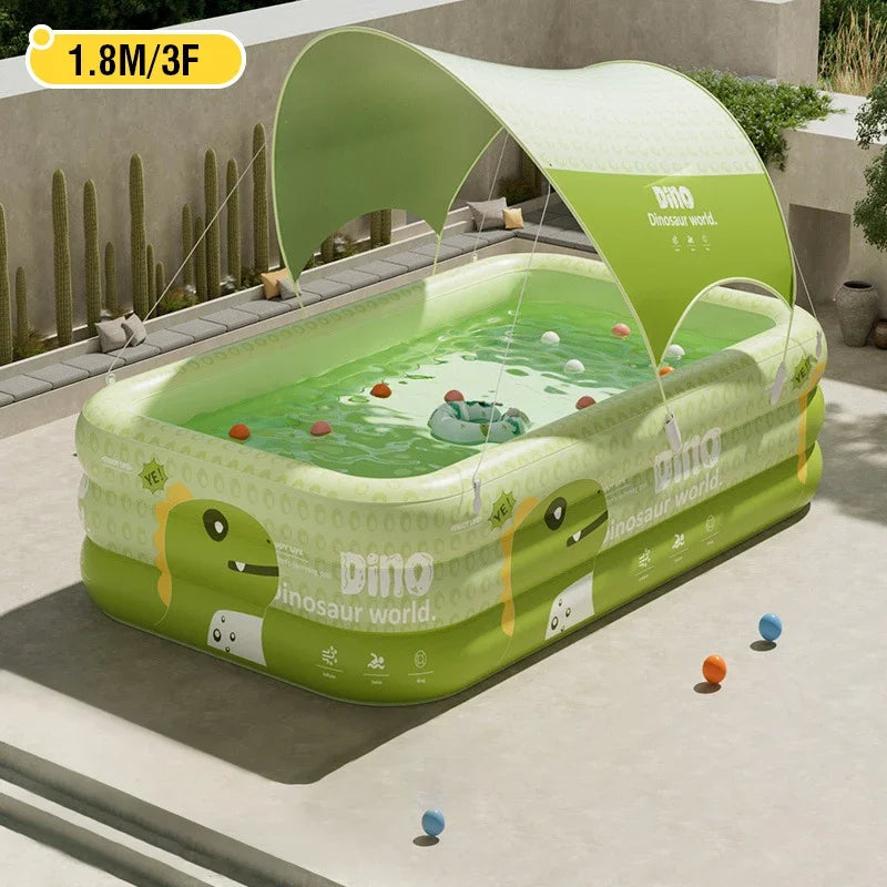 Large Inflatable Pool Swimming Pool 1.5M/1.8M/2.1M/3/2.6M Removable above Ground Children'S Pvc Family Party Pools Outdoor Toys