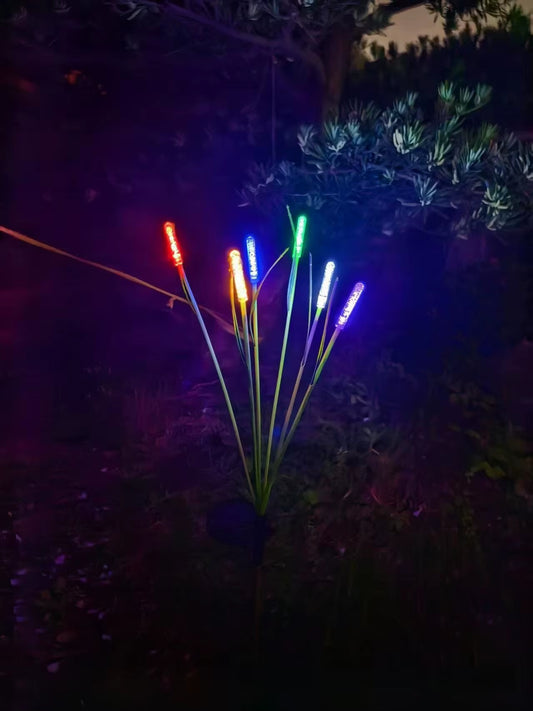 1PC LED Solar Reed Garden Lights Outdoor Waterproof Swaying Decorative Lamp outside Landscape Lighting for Patio Yard Pathway