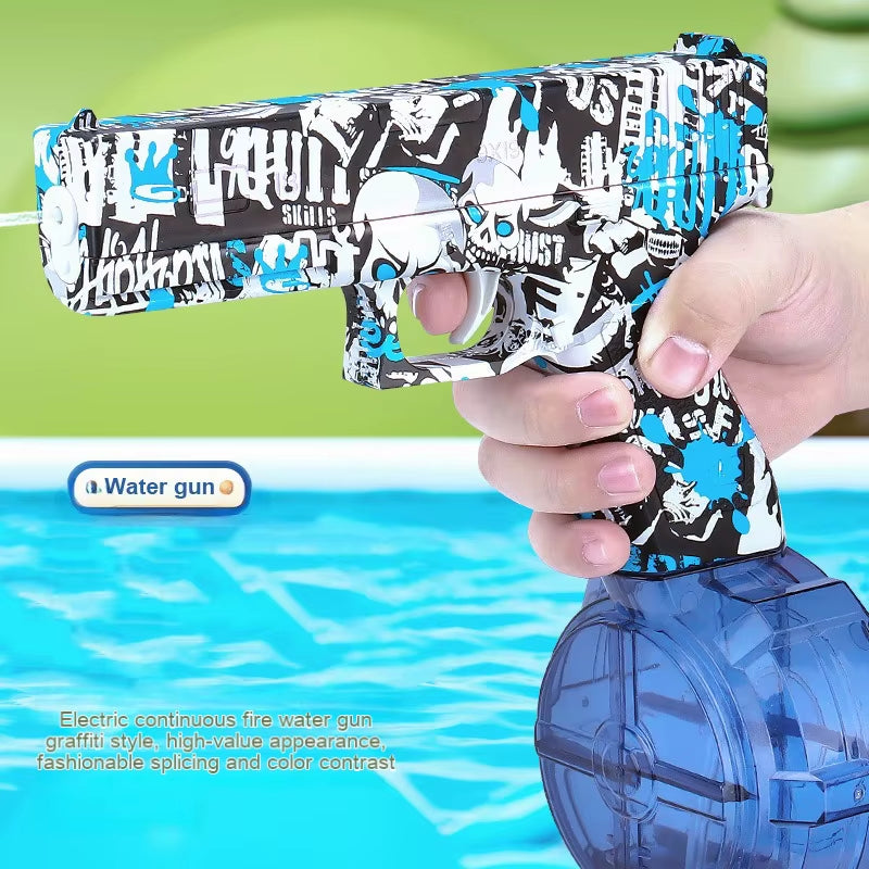 New Summer Water Guns Electric Pistol Shooting Toy Full Automatic Outdoor Beach Gun Summer Water Toy for Kids Boys Girls Adults