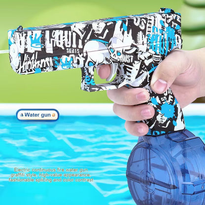 New Summer Water Guns Electric Pistol Shooting Toy Full Automatic Outdoor Beach Gun Summer Water Toy for Kids Boys Girls Adults