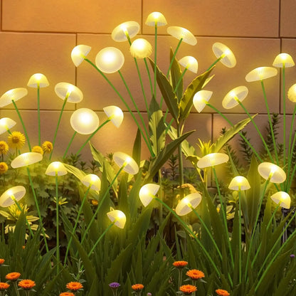Solar Mushroom Lights Outdoor, 6/8/10 LED Waterproof Garden Lights with Spikes for Lawn, Pathway, Yard, and Holiday Decor