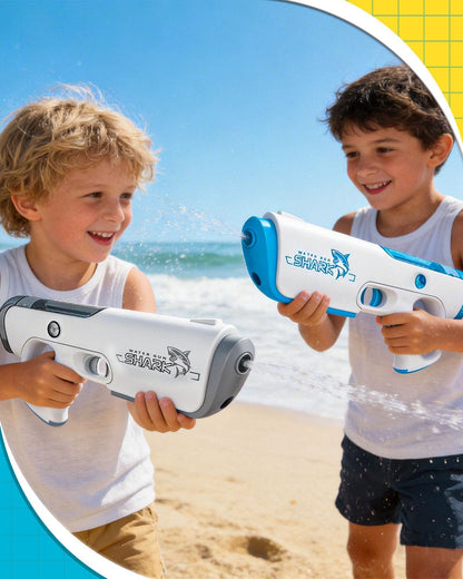 Pistolet À Eau Électrique Enfants, Pistolet À Eau Automatique Avec Aspiration Automatique, Portée De 6-8 M, Longue Autonomie, Pistolet a Eau Pour Piscines, Plages Et Jardin﻿