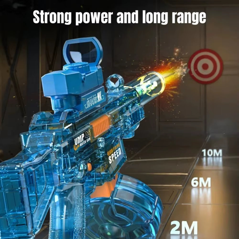 UMP45 Electric Water Gun Full Automatic Submachine with Light Large-Capacity Outdoor Beach Swimming Pool Shooting Game Kid Toy