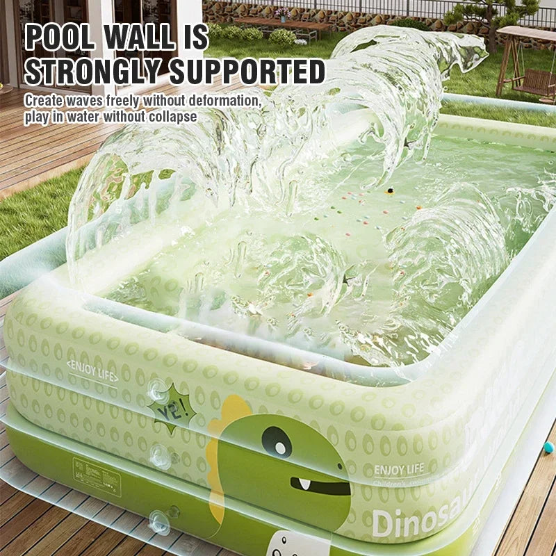 Large Inflatable Pool Swimming Pool 1.5M/1.8M/2.1M/3/2.6M Removable above Ground Children'S Pvc Family Party Pools Outdoor Toys