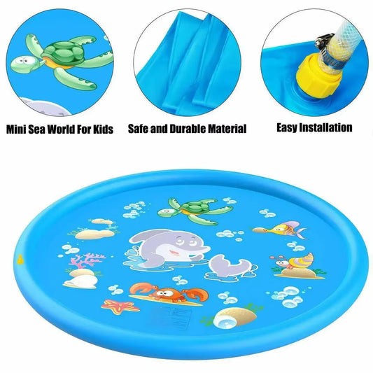 100/170Cm Kids Outdoor Funny Toys Children Inflatable round Water Splash Play Pools Playing Sprinkler Mat Yard Water Spray Pad