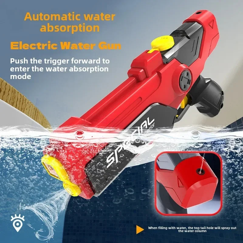 Electric Water Gun Automatic Continuous Firing Water Gun Water Absorption Large Capacity Squirt Gun Beach Portable Outdoor Toy