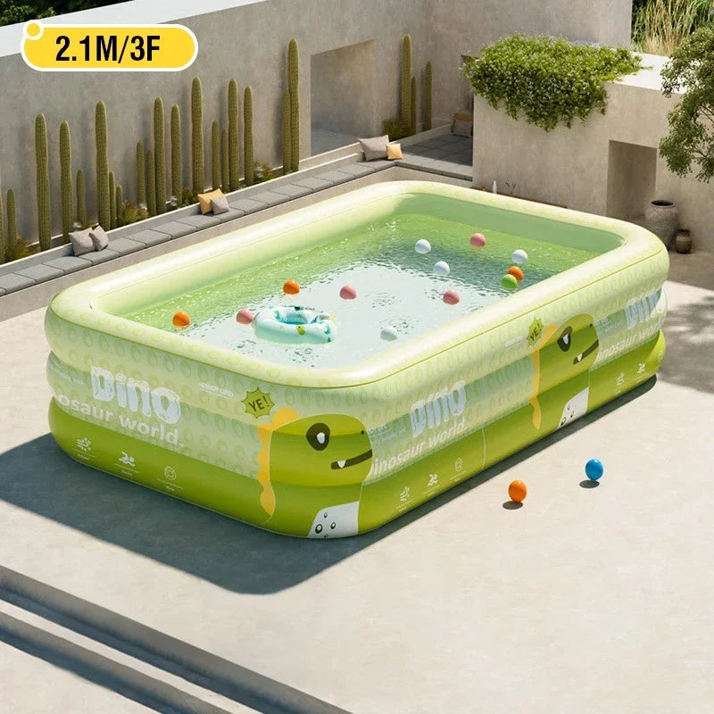 Large Inflatable Pool Swimming Pool 1.5M/1.8M/2.1M/3/2.6M Removable above Ground Children'S Pvc Family Party Pools Outdoor Toys